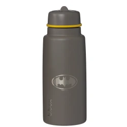 B.Box Thermo Bottle 1L, Batman Stainless Steel Water Bottle with Mouthpiece, Triple Layer Insulated Thermos, Leak-Proof Flip Top with Straw, BPA-Free, Keeps Drinks Cold for 46 Hours