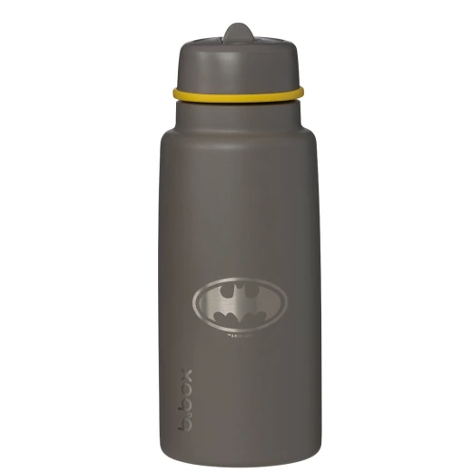 B.Box Thermo Bottle 1L, Batman Stainless Steel Water Bottle with Mouthpiece, Triple Layer Insulated Thermos, Leak-Proof Flip Top with Straw, BPA-Free, Keeps Drinks Cold for 46 Hours B.Box Thermo Bottle 1L, Batman Stainless Steel Water Bottle with Mouthpiece, Triple Layer Insulated Thermos, Leak-Proof Flip Top with Straw, BPA-Free, Keeps Drinks Cold for 46 Hours