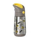 زجاجة الحرارية للأطفال بتصميم باتمان, 350 مل, مع شفاط داخلي, مقاومة للتسرب, تحفظ المشروبات باردة لساعات, خالية من BPA من بي بوكس - بي بوكس