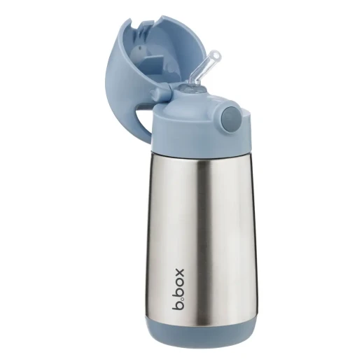 b.box 350ml Insulated Drink Bottle, Chill Out, Triple Layer Stainless Steel Thermos for Kids, Leak-Proof with Silicone Straw & Carry Handle, BPA-Free, Keeps Drinks Cold 8h / Warm 6h - B.Box - Image 2