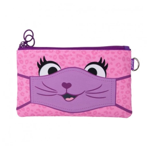ZIPIT Face-It Creature Pen Case - Pink Double Zipper ZIPIT Face-It Creature Pen Case - Pink Double Zipper