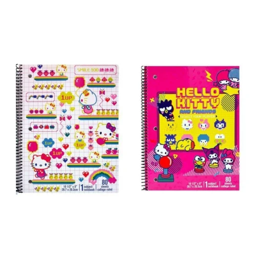 Inkology Hello Kitty Notebook – 80 Sheets, Cute Spiral School Notebook for Kids Inkology Hello Kitty Notebook – 80 Sheets, Cute Spiral School Notebook for Kids