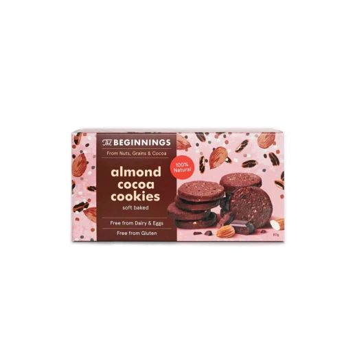 TheBeginnings Vegan Almond Cacao Cookie - Healthy Snack 80g TheBeginnings Vegan Almond Cacao Cookie - Healthy Snack 80g