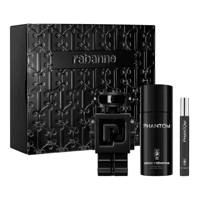 Paco Rabanne Phantom EDP 100Ml + EDP 10Ml + Deodorant 150Ml Gift Set For Men - Paco Rabanne