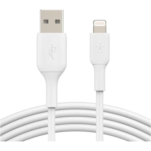 كيبل بيلكين بوست تشارج USB-A إلى لايتنينغ، بطول 1 متر، أبيض (عبوة من قطعتين) كيبل بيلكين بوست تشارج USB-A إلى لايتنينغ، بطول 1 متر، أبيض (عبوة من قطعتين)