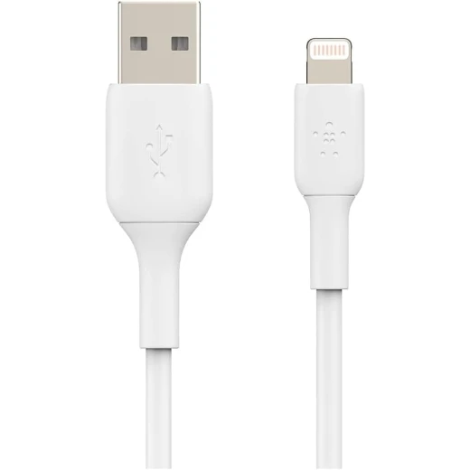 كيبل بيلكين بوست تشارج USB-A إلى لايتنينغ، بطول 1 متر، أبيض (عبوة من قطعتين) - بيلكين - Image 4