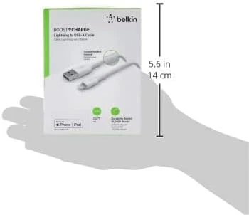 كابل بيلكين بوست تشارج USB-A مضفّر مع موصل لايتنينغ، بطول 1 متر، أبيض - بيلكين - Image 3