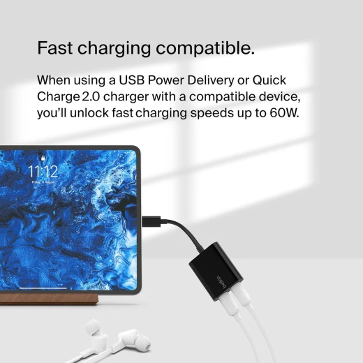 Belkin CONNECT USB-C Audio + USB-C Charge Adapter, Supports fast charging up to 60W - Belkin - Image 3