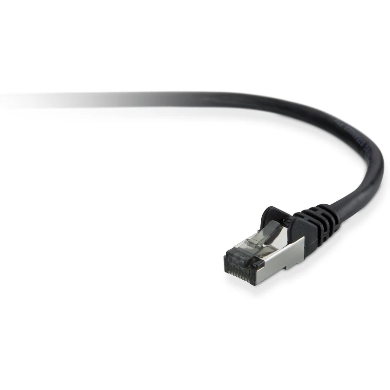 كابل إيثرنت Belkin Cat6 بطول 15 متر أسود - اتصال شبكة عالي السرعة للمنزل أو المكتب - بيلكين