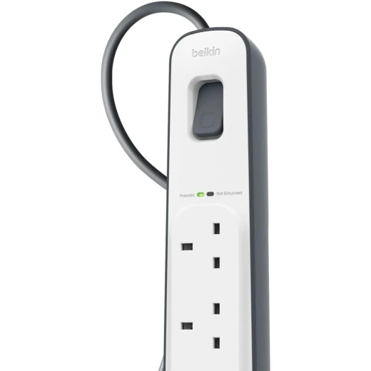 Belkin 4-Way Surge Protector Extension Lead Strip 2m White - Protect Your Electronics - Belkin - Image 3