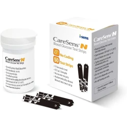 Care Sens N Test Strips Pack of 50 – Advanced Enzyme Technology for Accurate and Reliable Blood Glucose Monitoring Compatible with CARE SENSE N Glucometer