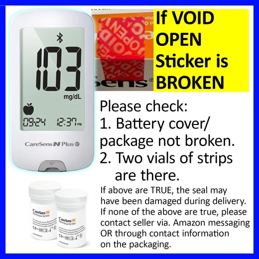 Care Sens N Plus Bluetooth Blood Glucose Monitor Kit with 100 Blood Sugar Test Strips, 100 Lancets, 1 Blood Glucose Meter, 1 Lancing Device, Travel Case for Diabetes Testing Kit (Auto-Coding Glucometer kit with 1 Control Solution) for Personal Use - Care Sens - Image 3