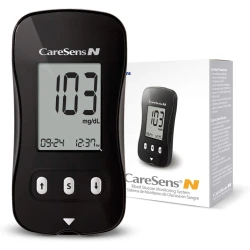 CARE SENSE N Blood Glucometer – Accurate, Fast, and User-Friendly Blood Sugar Monitoring Device for Diabetes Management with Large LCD Display and Memory Storage