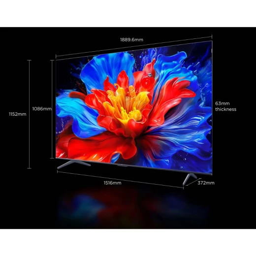تلفزيون TCL الذكي QLED مقاس 85 بوصة – موديل 85P8K، دقة 4K، نظام Google TV، معدل تحديث 144Hz لتجربة مشاهدة غامرة - تي سي ال - Image 3