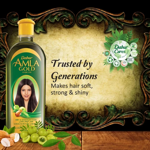 Dabur Amla Gold Hair Oil: Amla, Almond & Henna for Dry, Damaged Hair - Dabur - Image 5