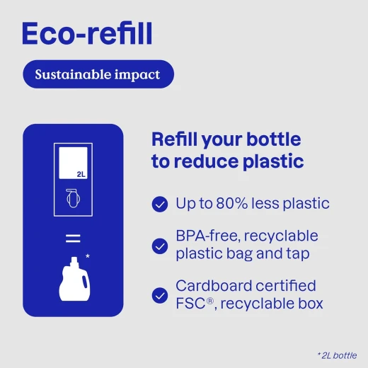 ATTITUDE Liquid Laundry Detergent Refill, EWG Verified, HE Compatible, Plant-Based & Vegan, Natural Laundry Soap, Unscented, 80 Loads, 2X Concentrated 67.6 Fl Oz - ATTITUDE - Image 6