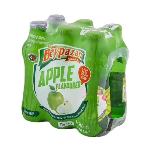 Beypazari Natural Mineral Water Apple Flavored Sparkling Beverage 6 Pack 200 ml Beypazari Natural Mineral Water Apple Flavored Sparkling Beverage 6 Pack 200 ml