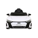 سيارة ركوب أودي RS E-Tron GT للأطفال، تعمل بالكهرباء ببطارية 12 فولت مع أضواء LED، بوق وموسيقى عملية، لون أبيض، مناسبة للأعمار من 3 إلى 8 سنوات، مقعد واحد
