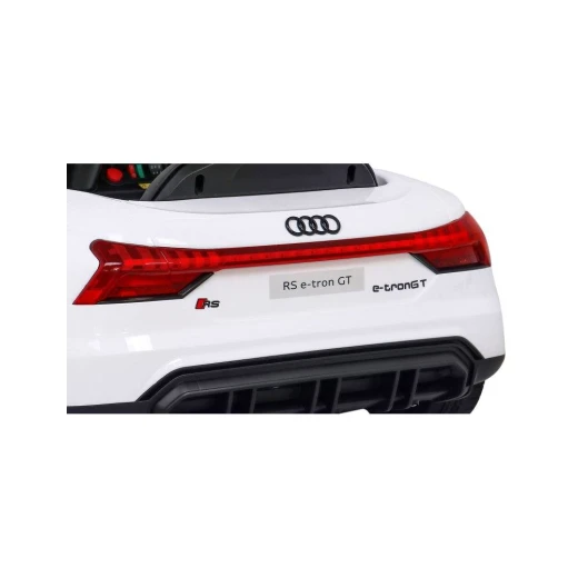 سيارة ركوب أودي RS E-Tron GT للأطفال، تعمل بالكهرباء ببطارية 12 فولت مع أضواء LED، بوق وموسيقى عملية، لون أبيض، مناسبة للأعمار من 3 إلى 8 سنوات، مقعد واحد - Image 6