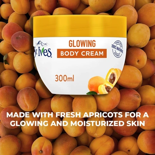 St. Ives Glowing Body Cream with Apricot Extract, 300ml, Hydrating Moisturizer for Radiant Skin - St. Ives - Image 5
