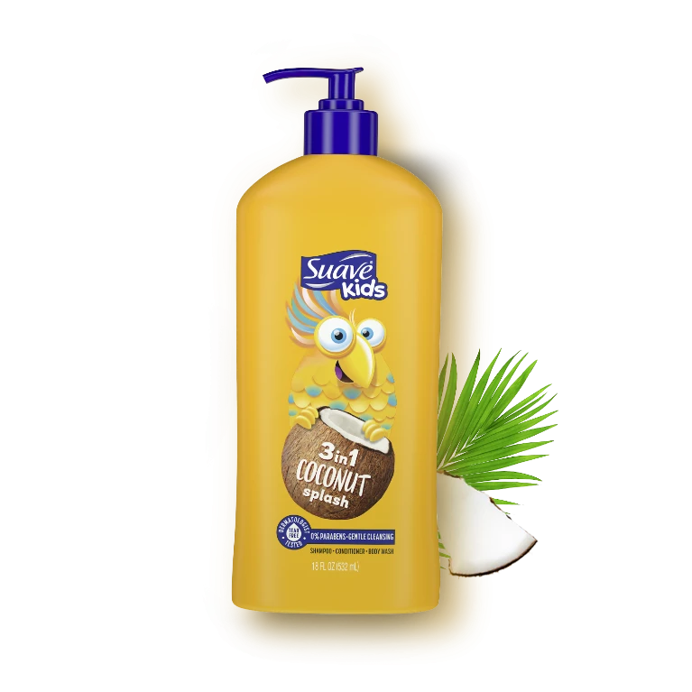 Suave Kids Coconut Splash 3-in-1 Shampoo, Conditioner, Body Wash 700 ml - Suave Kids