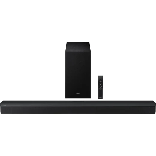 Samsung HW B750F 5.1 Channel Soundbar with Wireless Subwoofer, 2025 Model, Featuring Voice Enhance, Q Symphony, and Adaptive Sound Technologies, Black Finish Samsung HW B750F 5.1 Channel Soundbar with Wireless Subwoofer, 2025 Model, Featuring Voice Enhance, Q Symphony, and Adaptive Sound Technologies, Black Finish