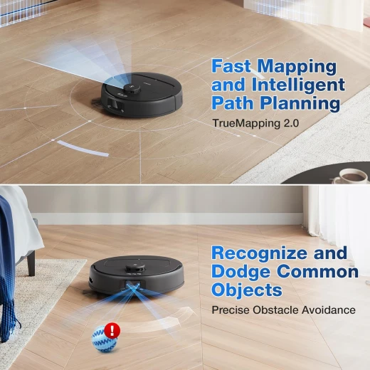 ECOVACS DEEBOT N30 Omni Robot Vacuum and Mop, 10000Pa Suction, Black - Ecovacs - Image 2