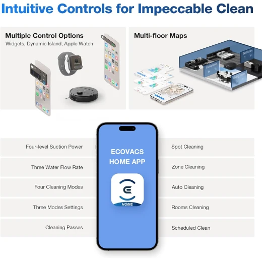 ECOVACS DEEBOT N30 Omni Robot Vacuum and Mop, 10000Pa Suction, Black - Ecovacs - Image 5