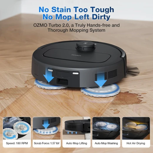 ECOVACS DEEBOT N30 Omni Robot Vacuum and Mop, 10000Pa Suction, Black - Ecovacs - Image 8