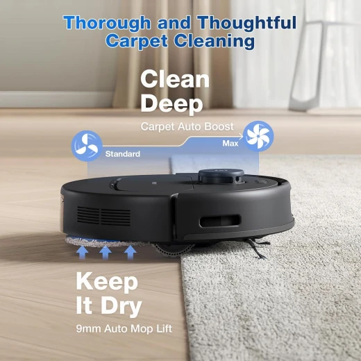 ECOVACS DEEBOT N30 Omni Robot Vacuum and Mop, 10000Pa Suction, Black - Ecovacs - Image 10