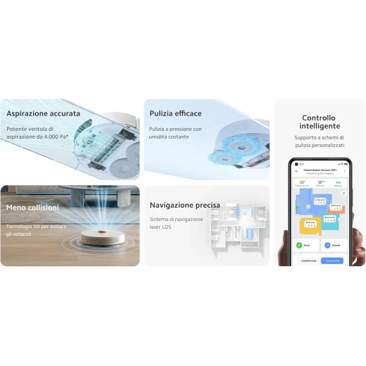 Xiaomi Robot Vacuum S10+ White EU BHR6368EU, 2-in-1 Vacuuming and Wiping, 3D Obstacle Detection - Xiaomi - Image 8