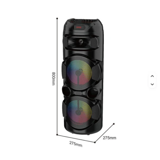 SING-E ZQS2801 Portable Karaoke Speaker with Dual 8" Drivers & RGB Lights – Powerful sound, vibrant lighting, and wireless entertainment for parties and events. - Image 3