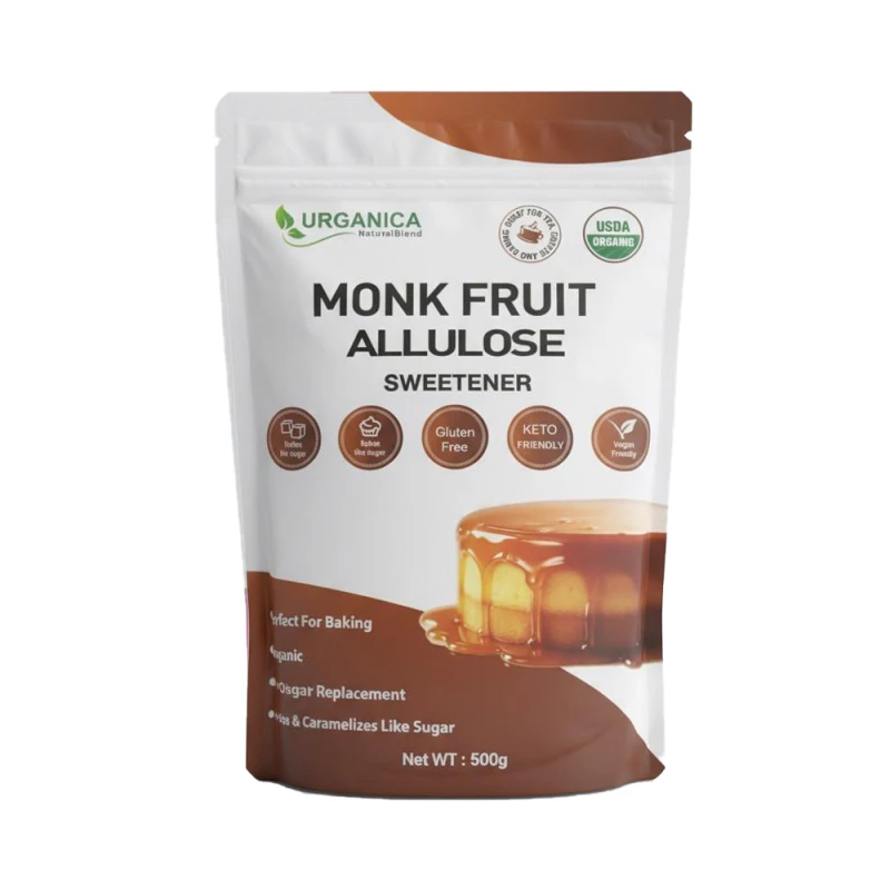 Urganica Naturalblend Monk Fruit & Allulose Sweetener Blend – Keto-Friendly, Zero Sugar, 500g natural alternative to traditional sugars - Urganica Naturalblend