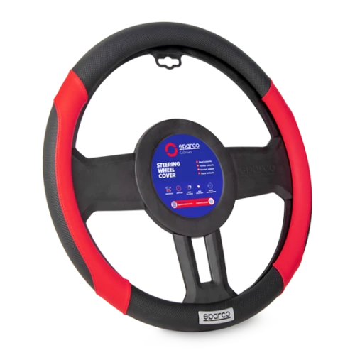 Sparco Steering Wheel Cover Premium Leather Black Universal Fit for Most Cars Provides Enhanced Grip and Luxurious Comfort Protects Your Steering Wheel 1 Piece Easy Installation Sparco Steering Wheel Cover Premium Leather Black Universal Fit for Most Cars Provides Enhanced Grip and Luxurious Comfort Protects Your Steering Wheel 1 Piece Easy Installation