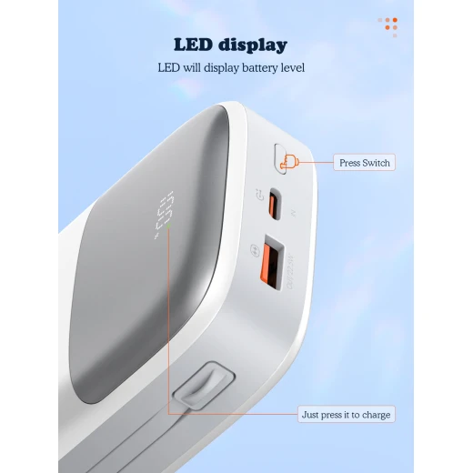 Ldnio PQ20 20000mAh Power Bank 22.5W Fast Charging with Built-in Cables - LDNIO - Image 7