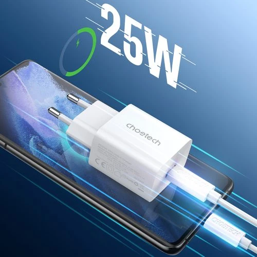 Choetech 25W USB C Wall Charger Fast Charging Adapter Black Color Power Delivery 3.0 Compatible with Samsung Galaxy, iPhone, and More Devices PD6003 - Choetech - Image 6
