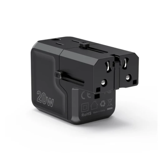 شاحن تشويتك جان 20 واط بمنفذ USB-A و USB-C أسود شحن سريع لأجهزة iPhone 14 و 13 و 12 و Samsung Galaxy والمزيد - تشويتك - Image 3