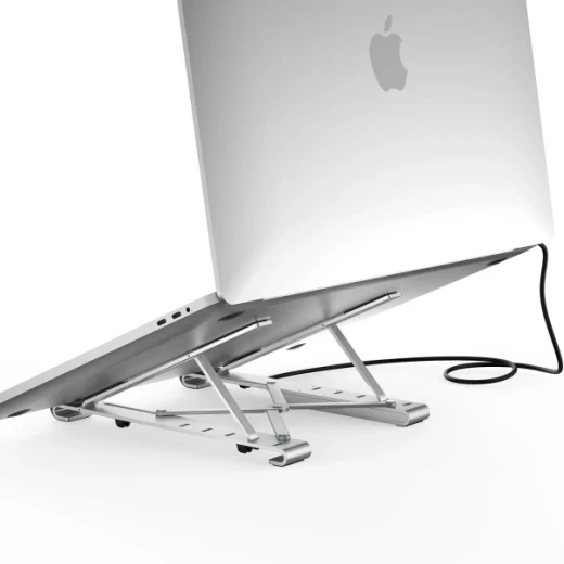 حامل لاب توب تشويتك متعدد الوظائف 7 في 1، منفذ USB-C HDMI 4K أسود HUB-M43 - تشويتك - Image 2