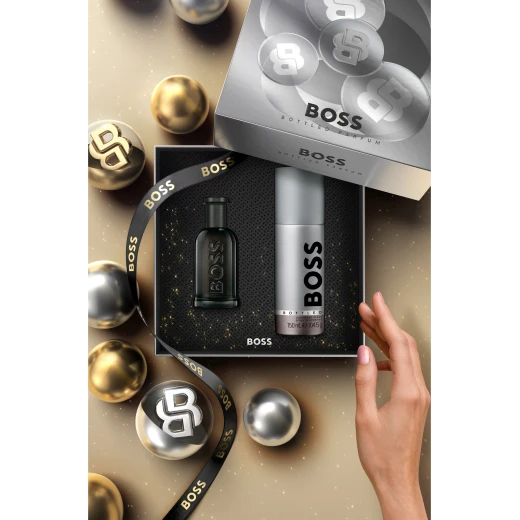 Hugo Boss Bottled Parfum 50ml Gift Set for Men, Woody Leather Fragrance, Deodorant Spray Included - Hugo boss - Image 3