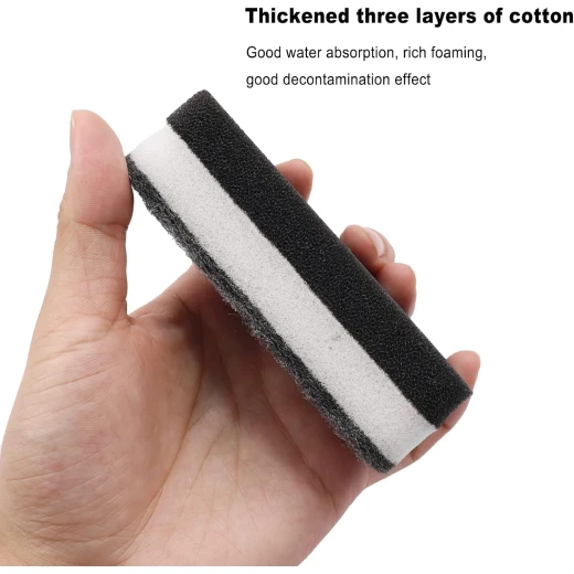 Kitchen Dishwashing Sponges,2Pack, Non-Scratch, Odor-Free, Black - Lolo Shop - Image 4
