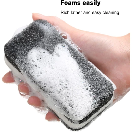 Kitchen Dishwashing Sponges,2Pack, Non-Scratch, Odor-Free, Black - Lolo Shop - Image 5