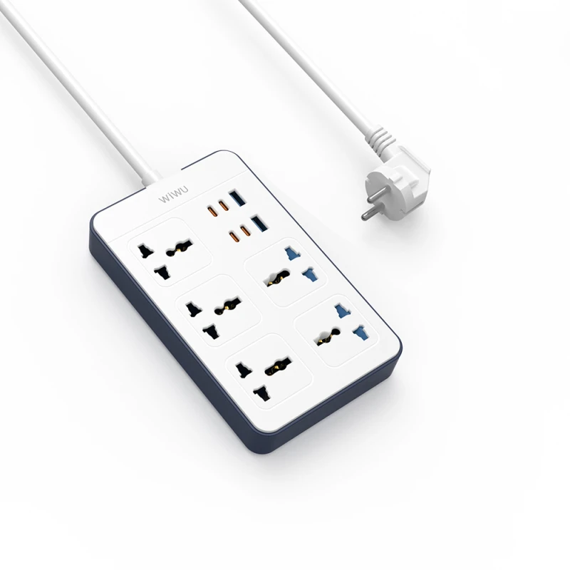 Wiwu Wi-S006 Power Strip 11-in-1 Multiple Socket GaN Tech White 20W Charger - Wiwu