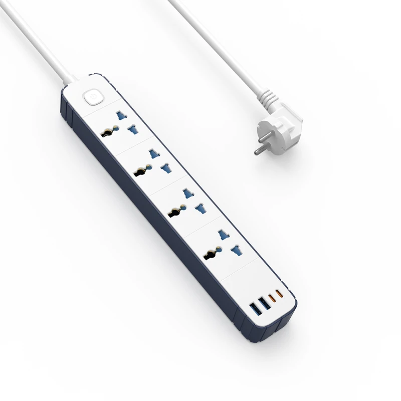 Wiwu Wi-S007 Power Strip 8-in-1 Multiple Socket 2M White GaN Tech Charger - Wiwu