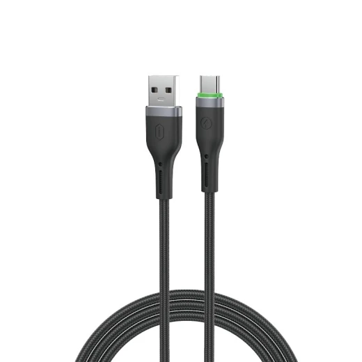 كابل وي وو C067 Oringlink USB-A إلى USB-C مصنوع من سبائك الألومنيوم ومُغطى بالنايلون المضفر، بطول 1 متر، أسود - وي وُو - Image 2