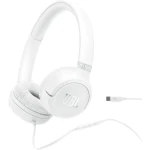 سماعات أذن سلكية JBL Tune 530C مع ميكروفون، صوت جهير نقي، أبيض - جي بي ال