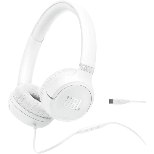 JBL Tune 530C On-Ear Wired Headphones with Mic, Pure Bass Sound, White JBL Tune 530C On-Ear Wired Headphones with Mic, Pure Bass Sound, White