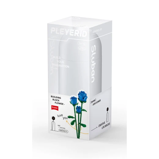 Sluban Blue Rose Building Blocks Set 254 Pieces Flower Series Sluban Blue Rose Building Blocks Set 254 Pieces Flower Series