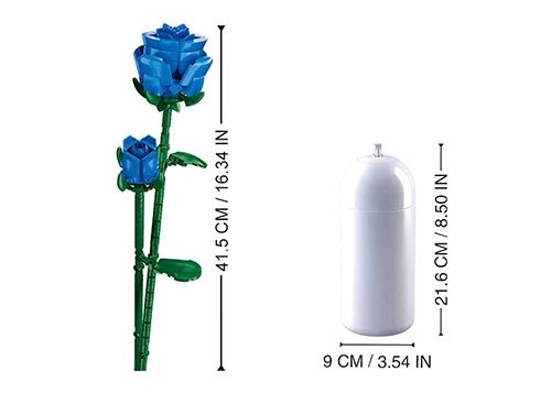 Sluban Blue Rose Building Blocks Set 254 Pieces Flower Series - Sluban - Image 4