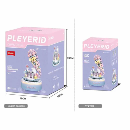 Sluban Pleyerid Music Box Love Declaration Ice Cream Building Blocks Set, 541 Pieces - Sluban - Image 4