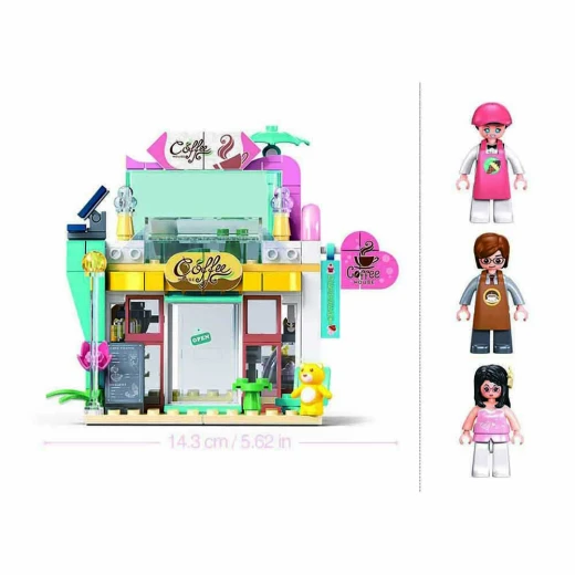 Sluban Metropolis Slubucks Building Block Set 241 Pieces, 3 Minifigures - Sluban - Image 3